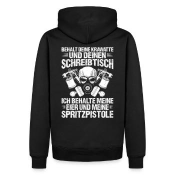 Fahrzeuglackierer Lackierer Fahrzeuglackiererin - Männer Premium Bio Hoodie - Schwarz - Hinten - Nico (187cm)