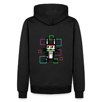 Rainbow Rabbit - Men’s Premium Organic Hoodie - black - Back - Nico (187cm)