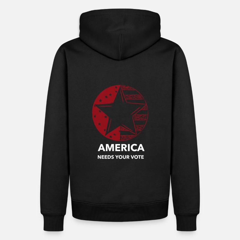 Votez pour l’Amérique - Sweat à capuche Premium bio Homme - noir
