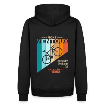 vélo mont ventoux cyclsite velo - Sweat à capuche Premium bio Homme - noir - Dos - Nico (187cm)