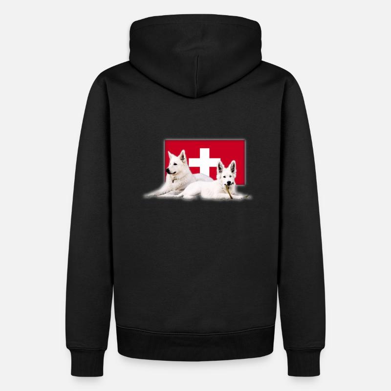 Schweizer Schäferhund - Männer Premium Bio Hoodie - Schwarz