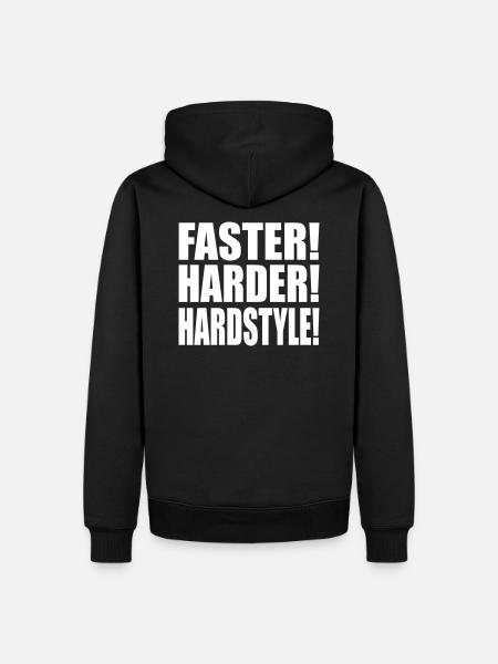 Faster Harder Hardstyle EN - Men’s Premium Organic Hoodie - black