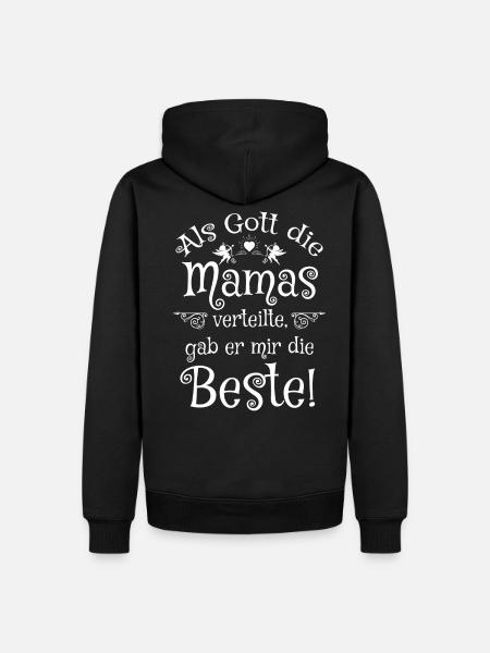Mama die Beste - Männer Premium Bio Hoodie - Schwarz