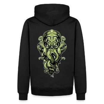 Cthulhu Lovecraft - Sweat à capuche Premium bio Homme - noir - Dos - Nico (187cm)