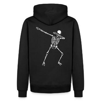 Dab Dabbing Skeleton Cool Shirt Design Cadeau - Sweat à capuche Premium bio Homme - noir - Dos - Nico (187cm)
