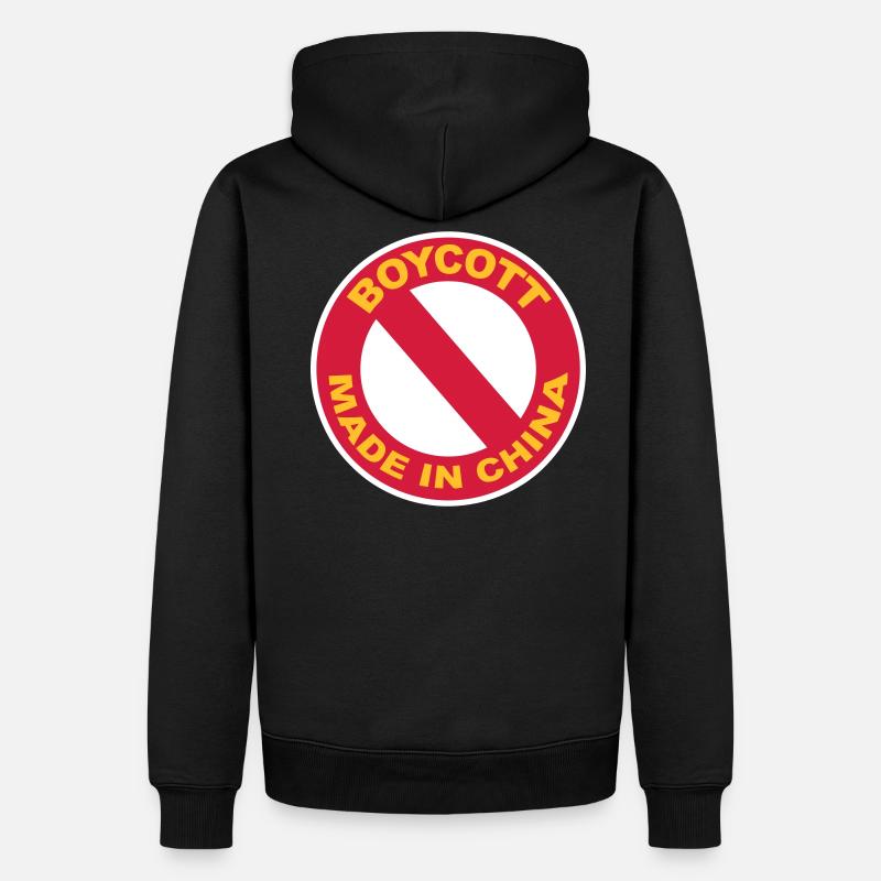 Design Boycott - Männer Premium Bio Hoodie - Schwarz