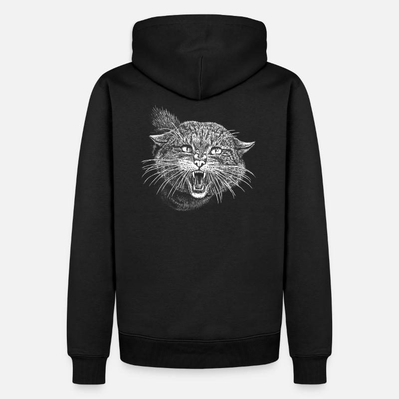 Chat sauvage chat sauvage - Sweat à capuche Premium bio Homme - noir