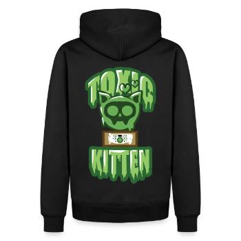 Chaton toxique d’Halloween - Sweat à capuche Premium bio Homme - noir - Dos - Nico (187cm)