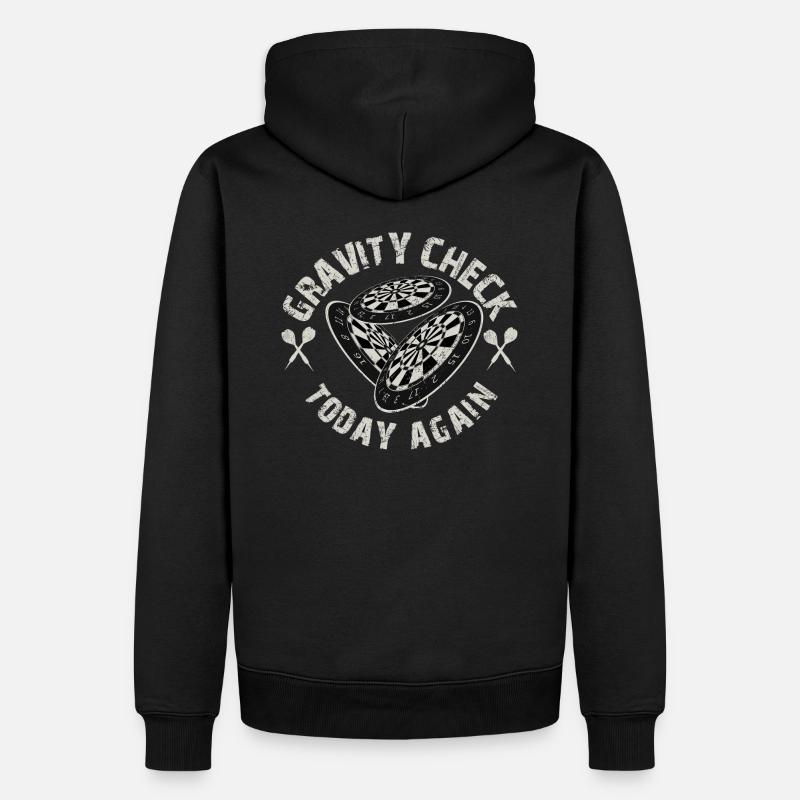 Gravity Check - Männer Premium Bio Hoodie - Schwarz