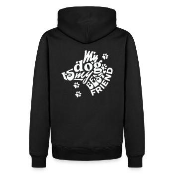 Mon meilleur ami N°1 - Sweat à capuche Premium bio Homme - noir - Dos - Nico (187cm)