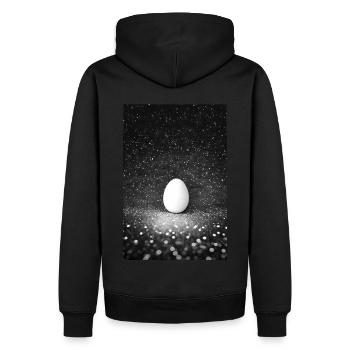Kosmisches Ei - Männer Premium Bio Hoodie - Schwarz - Hinten - Nico (187cm)