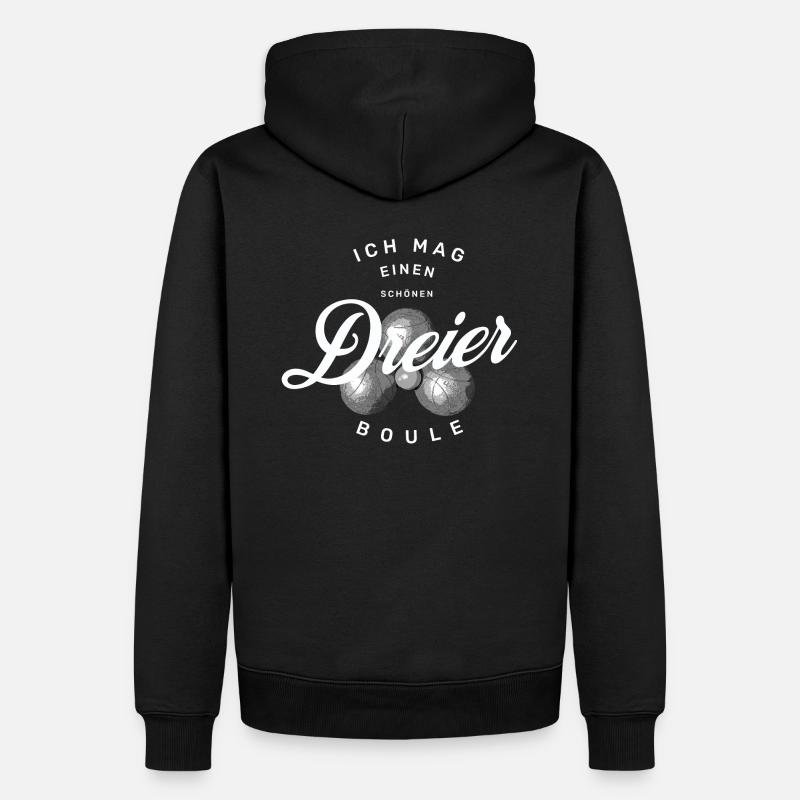 Boule Dreier - Männer Premium Bio Hoodie - Schwarz