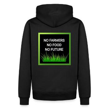 Pas d'agriculteurs, pas de nourriture, pas d'avenir - Sweat à capuche Premium bio Homme - noir - Dos - Nico (187cm)