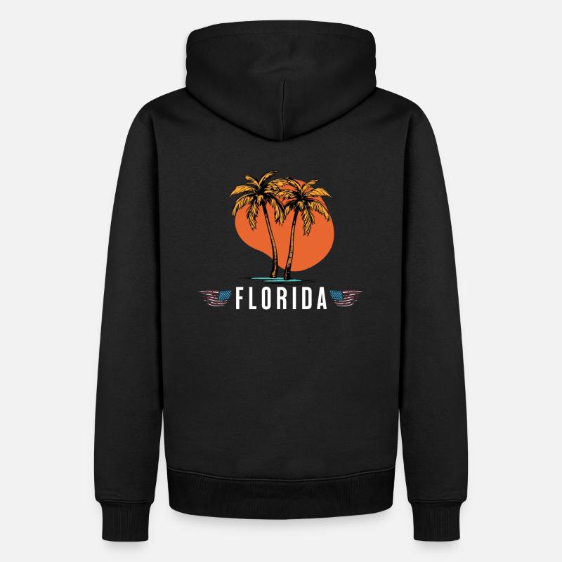 Florida Sunshine State - Männer Premium Bio Hoodie - Schwarz
