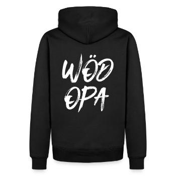Wöd Opa Österreich Oma tolle Oma beste Oma - Männer Premium Bio Hoodie - Schwarz - Hinten - Nico (187cm)
