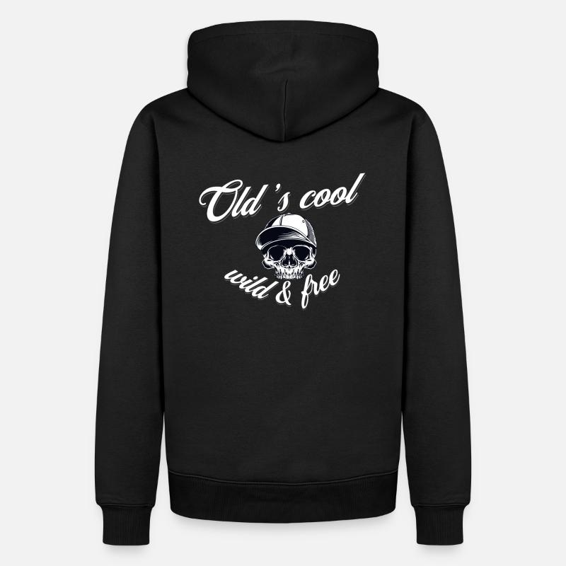 Le logo vintage cool d’Old - Sweat à capuche Premium bio Homme - noir