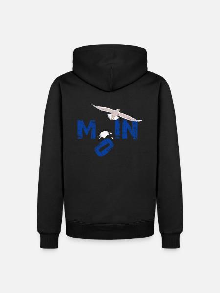 Moin Möwenschiss Original - Männer Premium Bio Hoodie - Schwarz