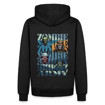 Armée de zombies - Sweat à capuche Premium bio Homme - noir - Dos - Nico (187cm)