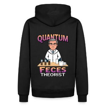 Théoriciens quantiques des matières fécales - Sweat à capuche Premium bio Homme - noir - Dos - Nico (187cm)