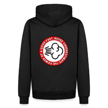 Good Fart Power - Men’s Premium Organic Hoodie - black - Back - Nico (187cm)