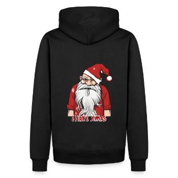 Je déteste Noël Saint-Nicolas Cadeaux Vacances - Sweat à capuche Premium bio Homme - noir - Dos - Nico (187cm)