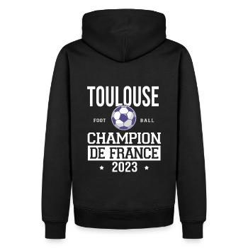 Cadeau foot joueur de foot parfait football - Sweat à capuche Premium bio Homme - noir - Dos - Nico (187cm)