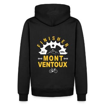 Vélo velo Mont ventoux Humour vélo pour cycliste - Sweat à capuche Premium bio Homme - noir - Dos - Nico (187cm)