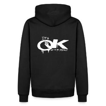 Its OK famous - Männer Premium Bio Hoodie - Schwarz - Hinten - Nico (187cm)