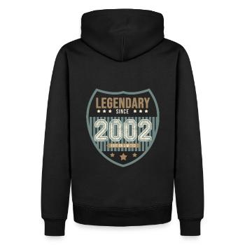 anniversary 2002 legendary 20 years - Men’s Premium Organic Hoodie - black - Back - Nico (187cm)