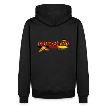 Deutschland Fussball - Männer Premium Bio Hoodie - Schwarz - Hinten - Nico (187cm)