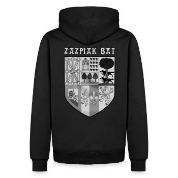 zazpiak bat - Men’s Premium Organic Hoodie - black - Back - Nico (187cm)