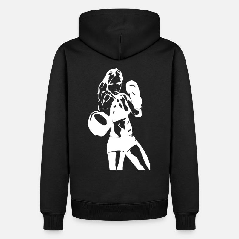 Boxerin - Männer Premium Bio Hoodie - Schwarz
