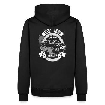 Mardi pour Diesel I Rudolf Diesel - Sweat à capuche Premium bio Homme - noir - Dos - Nico (187cm)