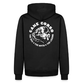 Cane Corso - Men’s Premium Organic Hoodie - black - Back - Nico (187cm)