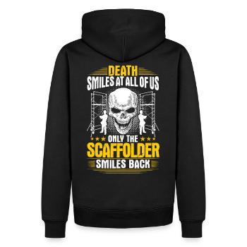 Constructeur d’échafaudages Scaffolder Cadeau - Sweat à capuche Premium bio Homme - noir - Dos - Nico (187cm)