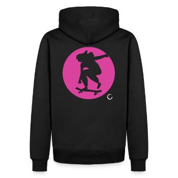 skater girl cadeau - Sweat à capuche Premium bio Homme - noir - Dos - Nico (187cm)