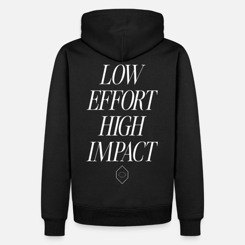 Faible effort, impact élevé - Sweat à capuche Premium bio Homme - noir