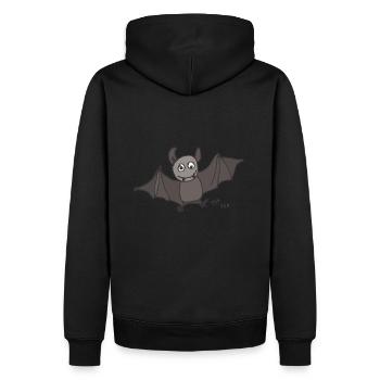 chauve souris - Sweat à capuche Premium bio Homme - noir - Dos - Nico (187cm)