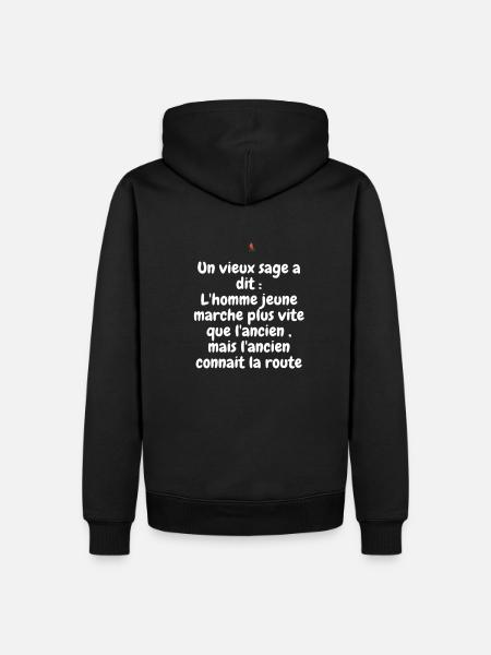 Citation - Sweat à capuche Premium bio Homme - noir