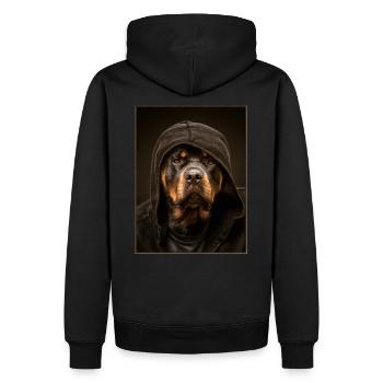 Rottweiler - Männer Premium Bio Hoodie - Schwarz - Hinten - Nico (187cm)