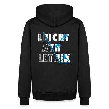 Leichtathletik Leichtathlet Männer Jungen Geschenk - Männer Premium Bio Hoodie - Schwarz - Hinten - Nico (187cm)