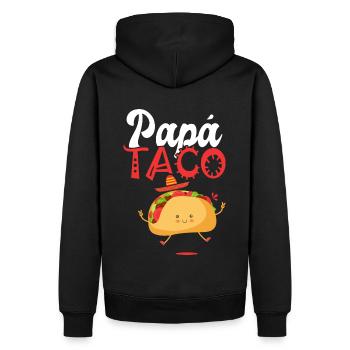dad taco Taco Tacos mexikanisches Essen Geschenk - Männer Premium Bio Hoodie - Schwarz - Hinten - Nico (187cm)