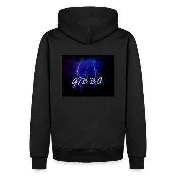 Frappe de Gibba - Sweat à capuche Premium bio Homme - noir - Dos - Nico (187cm)