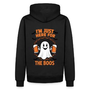 Funny Beer Ghost - Men’s Premium Organic Hoodie - black - Back - Nico (187cm)