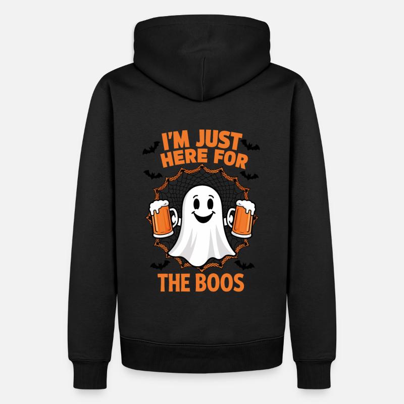 Lustige Bier Geist - Männer Premium Bio Hoodie - Schwarz