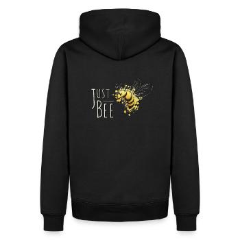 Just Bee Sei Du selbst kleine Honig-Biene - Männer Premium Bio Hoodie - Schwarz - Hinten - Nico (187cm)