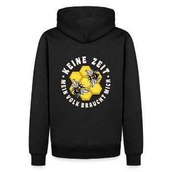 Bienenzüchter - lustige Imker Geschenkidee - Männer Premium Bio Hoodie - Schwarz - Hinten - Nico (187cm)
