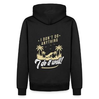 Humour retraite drôle pour retraité - Sweat à capuche Premium bio Homme - noir - Dos - Nico (187cm)