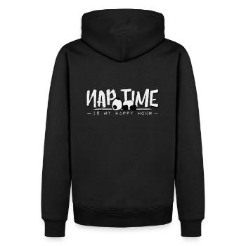 La sieste est mon happy hour panda de la sieste - Sweat à capuche Premium bio Homme - noir - Dos - Nico (187cm)