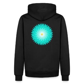 Grafik - Männer Premium Bio Hoodie - Schwarz - Hinten - Nico (187cm)